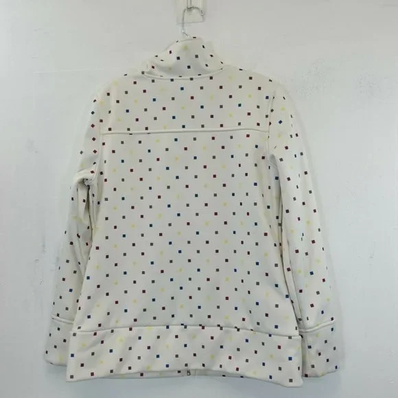 BURTON Women's White Coat Jacket LARGE Mock Neck Full Zip Long Sleeve Dry Ride - Picture 11 of 13